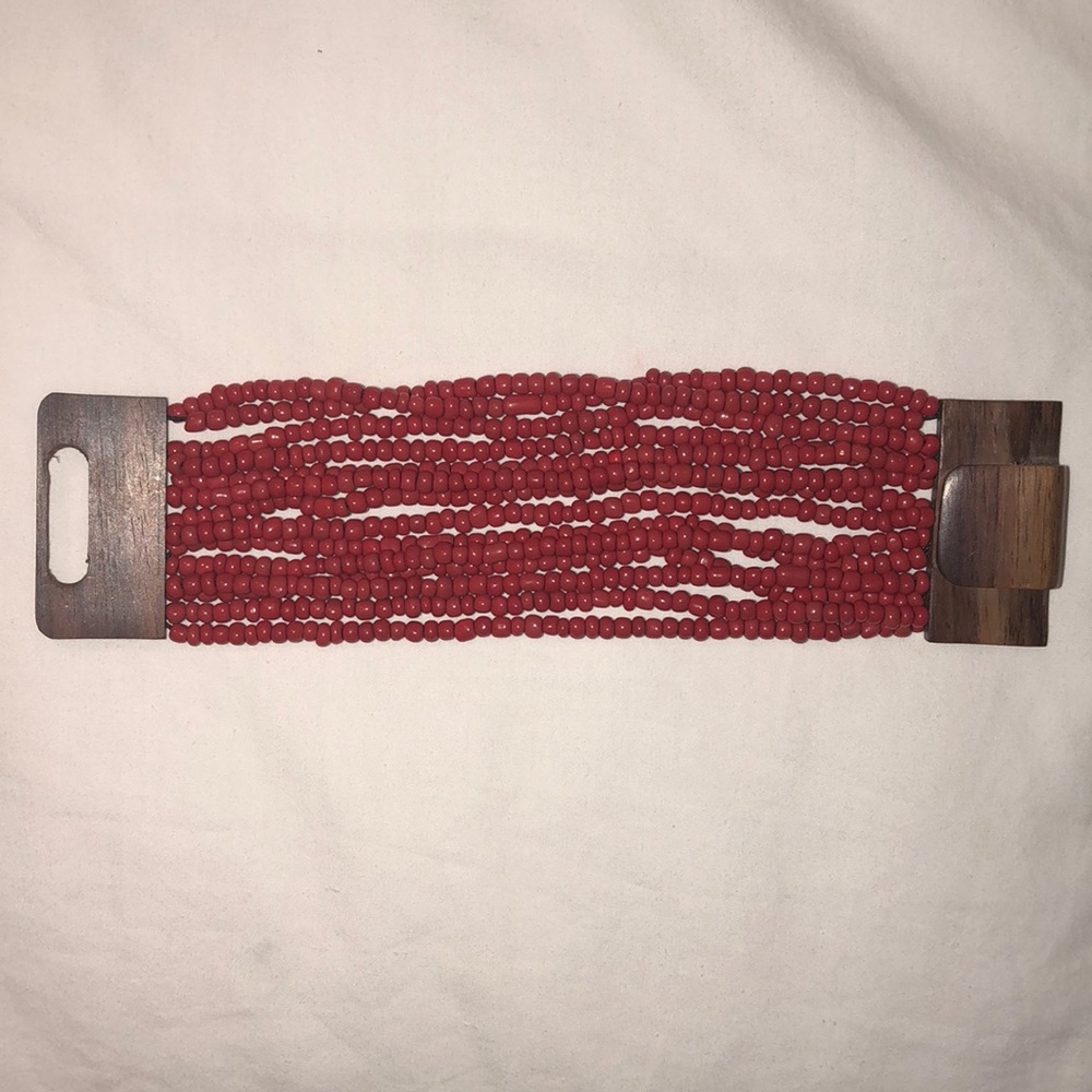 Red Beaded Bracelet